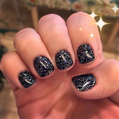 black sparkly nail ideas|black sparkly nail polish.